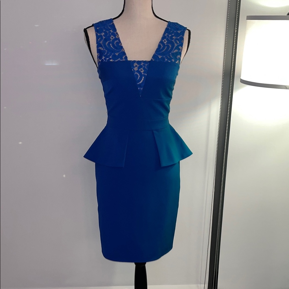Gianni Bini Teal Lace Midi Dress